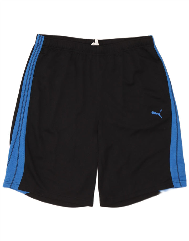 PUMA Mens Sport Shorts Large  Black Colourblock Polyester