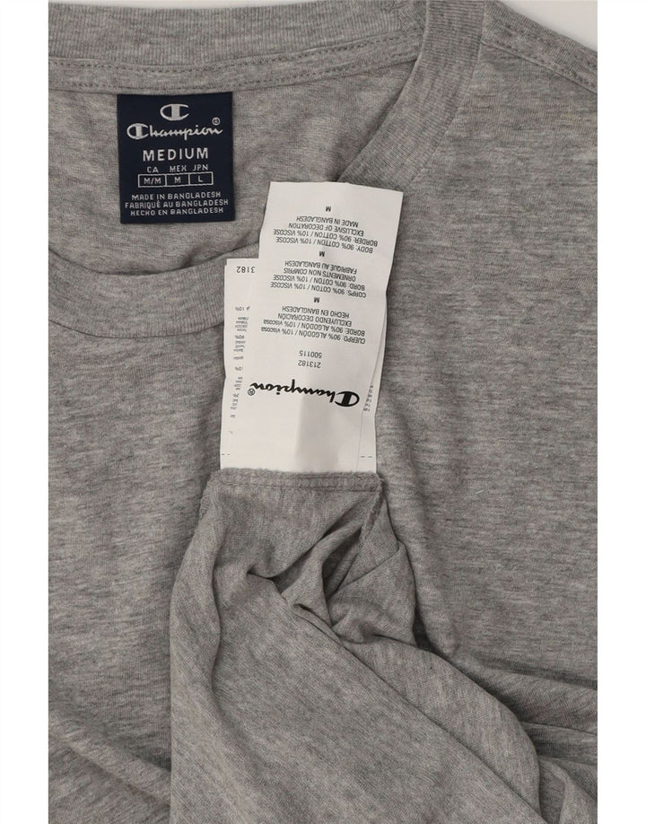 CHAMPION Mens T-Shirt Top Medium Grey Flecked Cotton