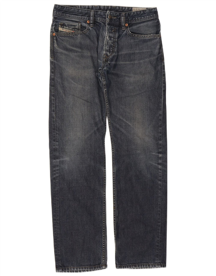 Diesel Mens Waykee Regular Straight Jeans W29 L32 Blue Cotton