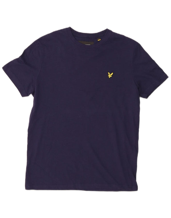 Lyle & Scott Mens T-Shirt Top Small Navy Blue Cotton