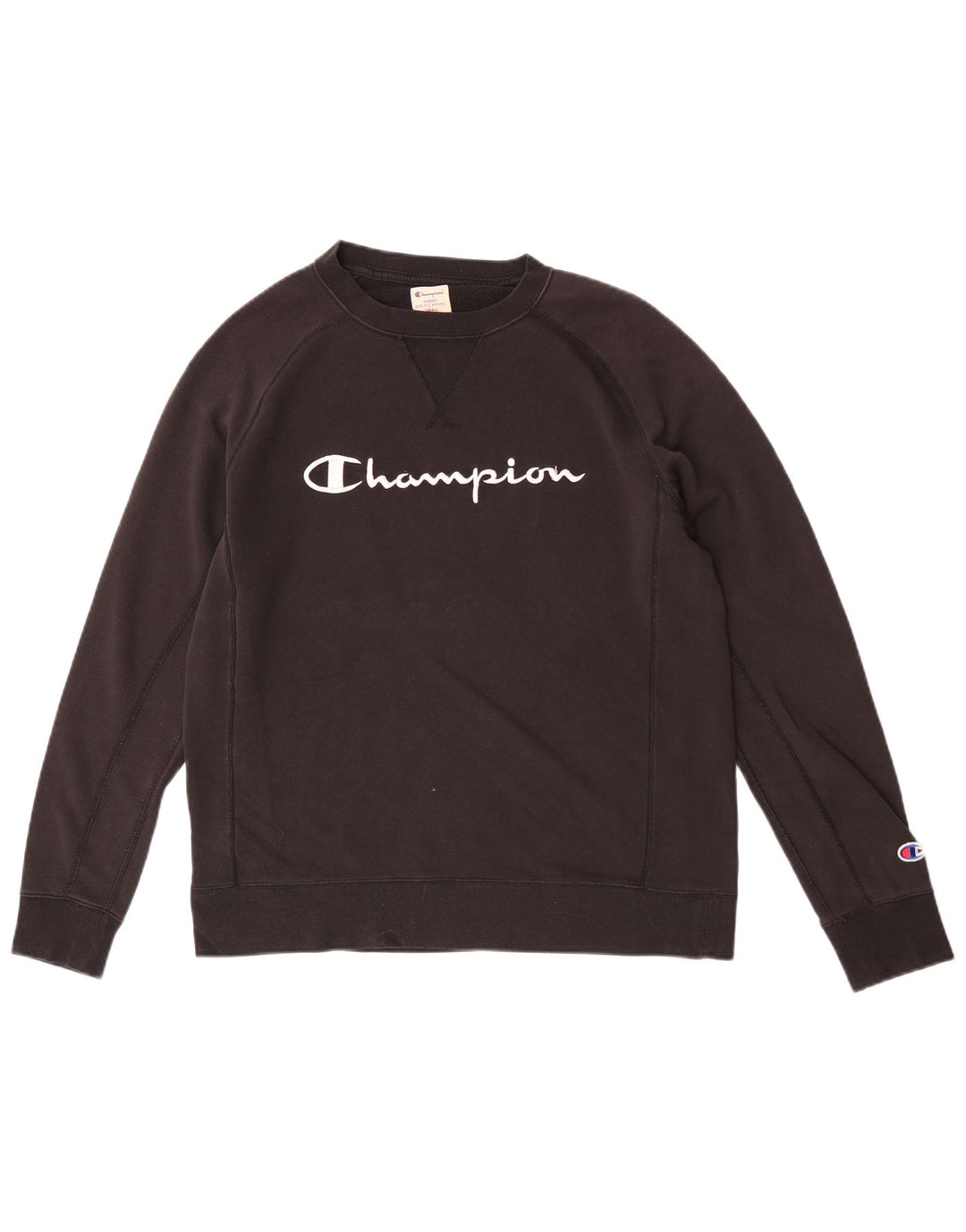 Champion Mens Graphic Sweatshirt Jumper Small Black