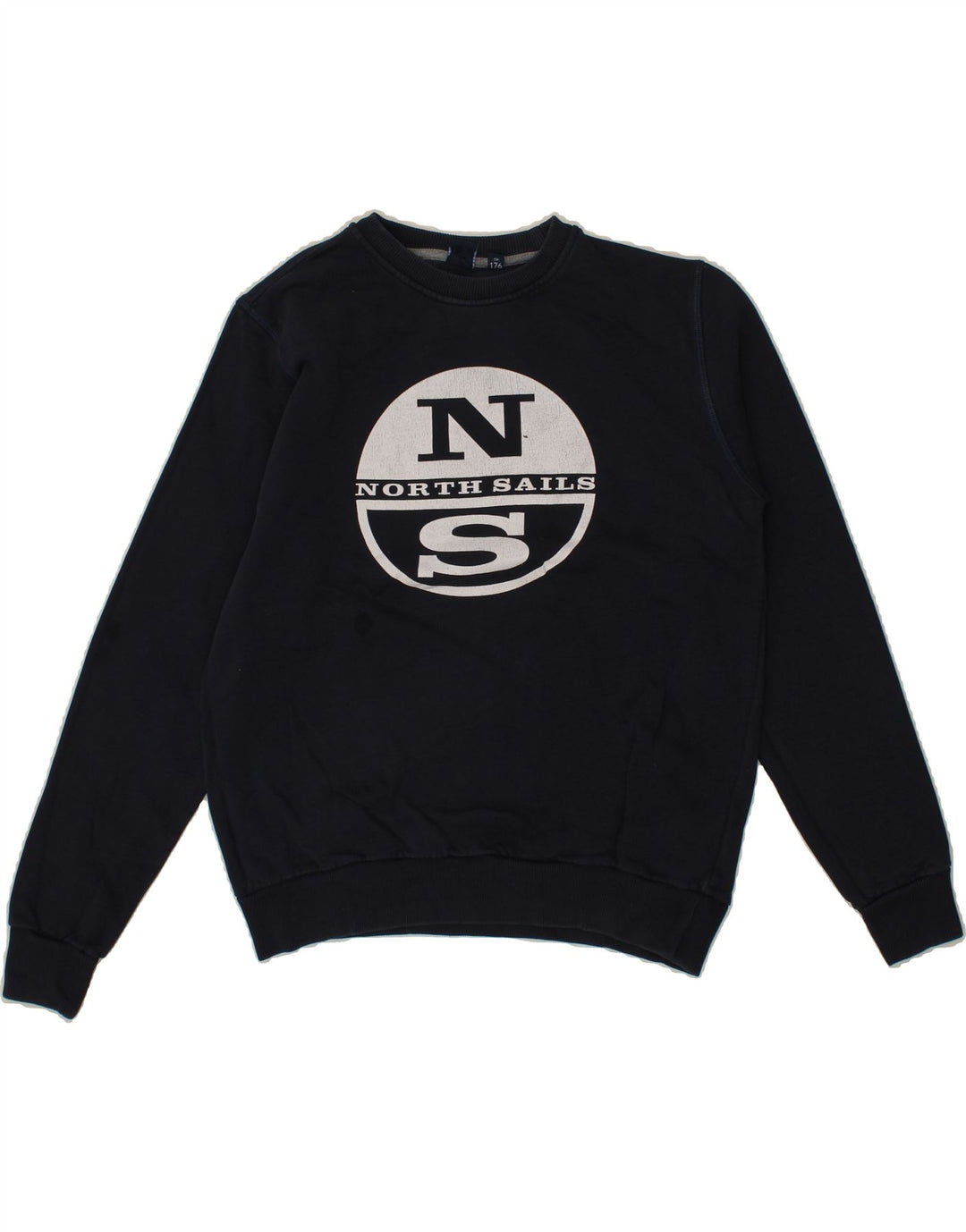 NORTH SAILS Boys Graphic Sweatshirt Jumper 15-16 Years Navy Blue Cotton Vintage North Sails and Second-Hand North Sails from Messina Hembry 