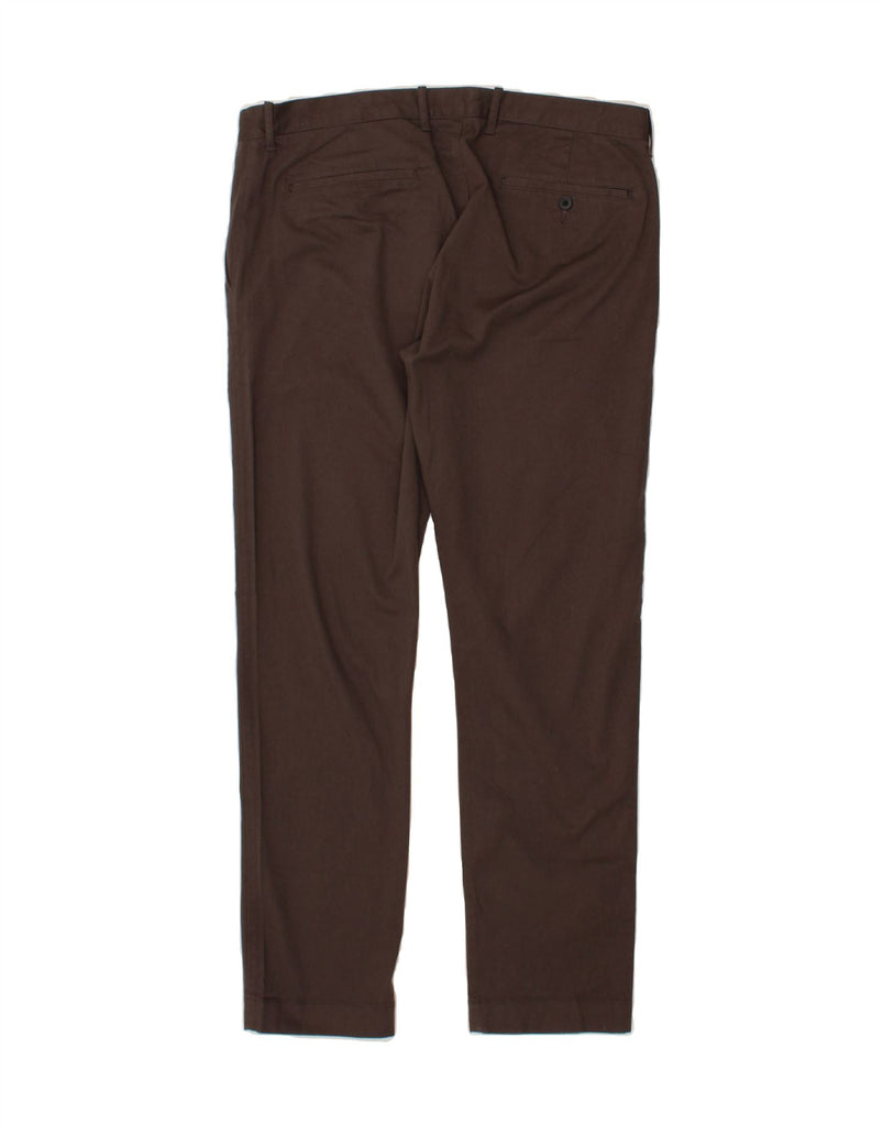 J. CREW Mens Flex Slim Chino Trousers W36 L32 Brown Cotton Vintage J. Crew and Second-Hand J. Crew from Messina Hembry 