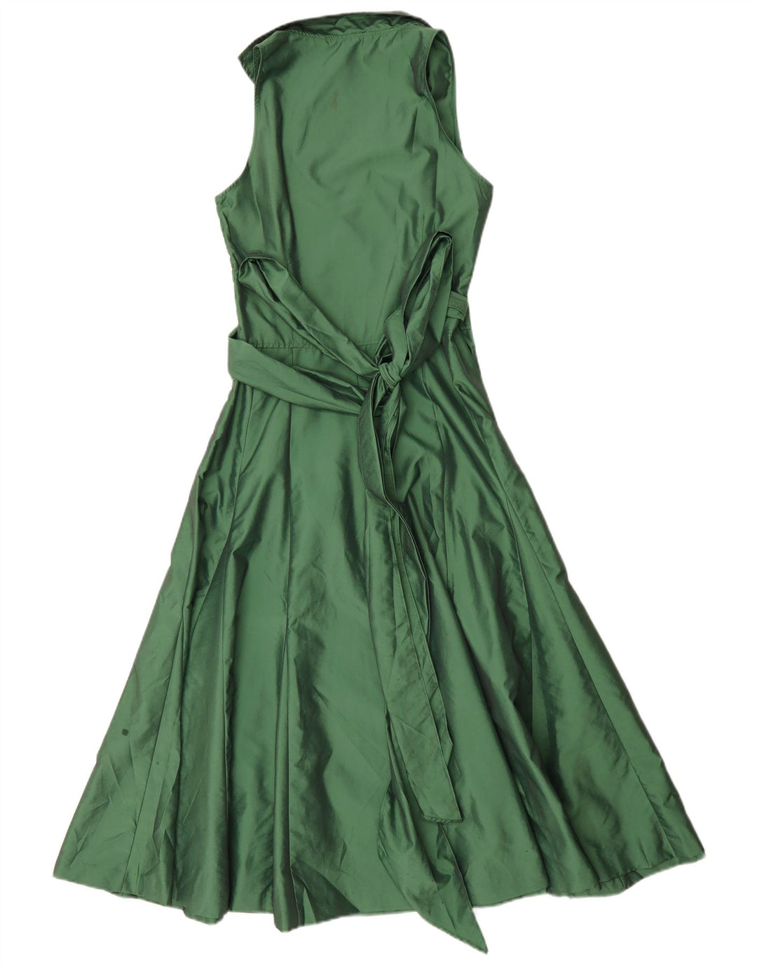 Zara Womens Sleeveless Maxi Dress UK 10 Small Green Polyester