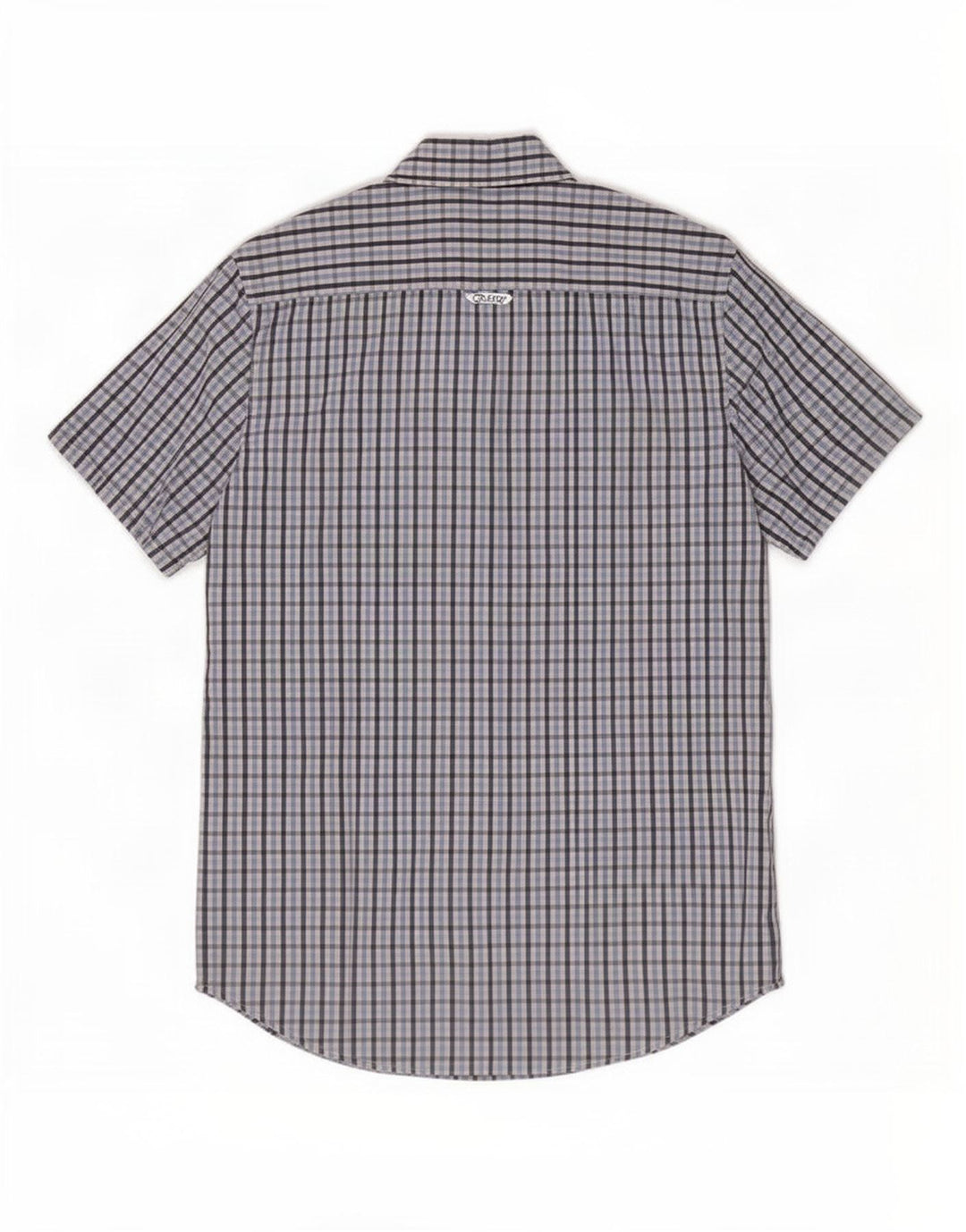 Crew Clothing Mens Short Sleeve Shirt Medium Blue Gingham Cotton