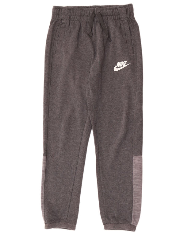 Nike Boys Tracksuit Trousers Joggers 13-14 Years XL Grey Flecked Cotton