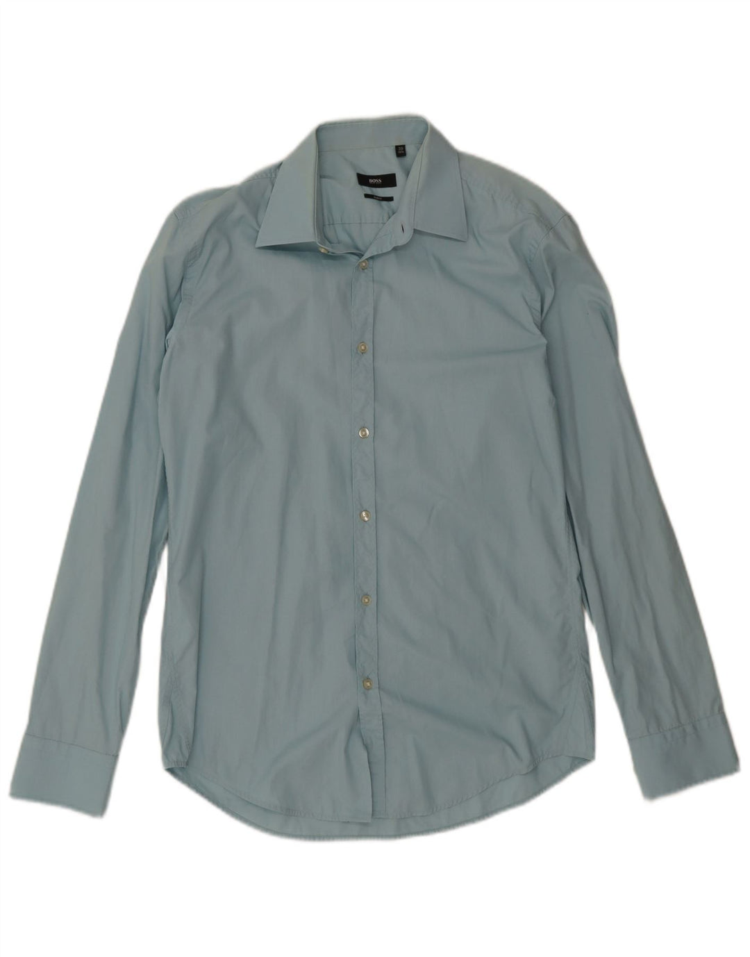 Hugo Boss Mens Slim Fit Shirt Size 39 15 1/2 Medium Blue