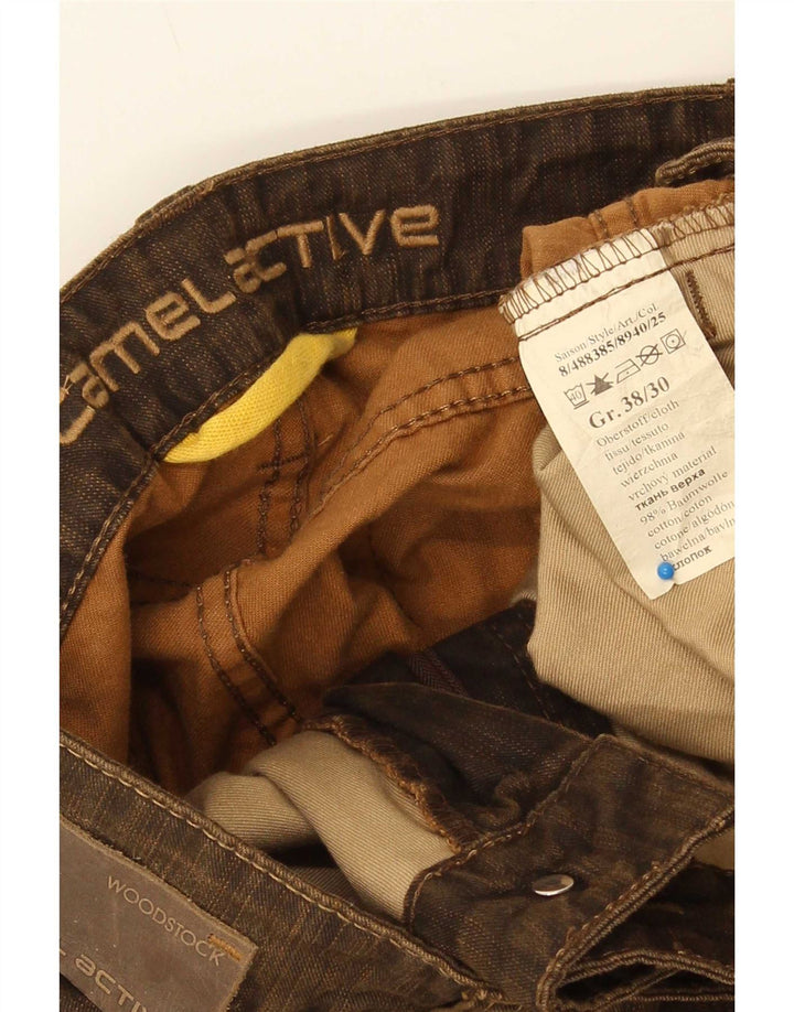 Camel Active Mens Straight Jeans W38 L30 Brown Cotton