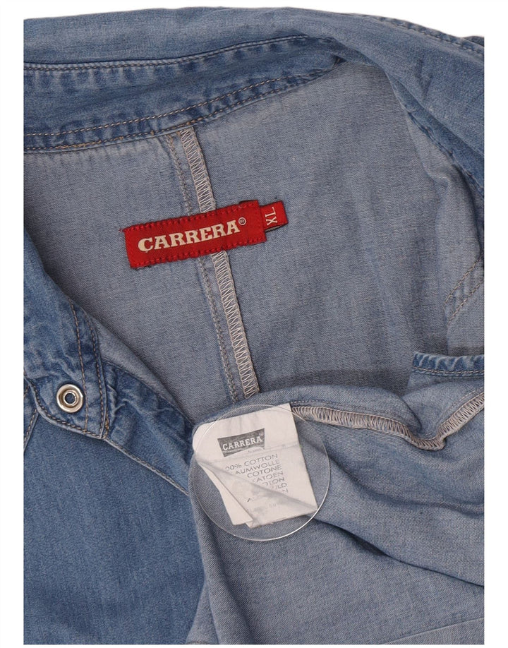 Carrera Womens Denim Shirt UK 18 XL Blue Cotton