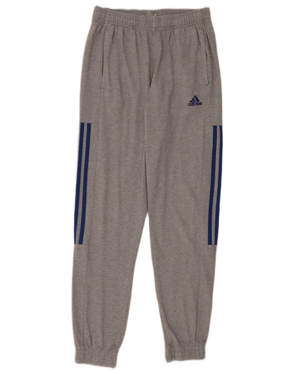 Adidas Mens Tracksuit Trousers Joggers Small  Grey Flecked Cotton