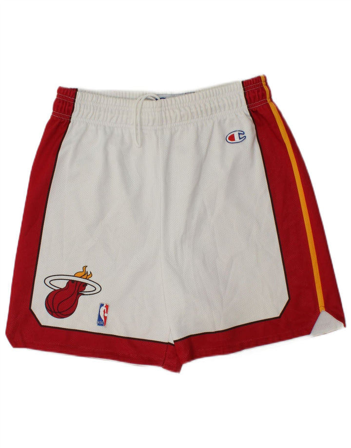 Champion Mens Graphic Sport Shorts Small  White Colourblock Polyester