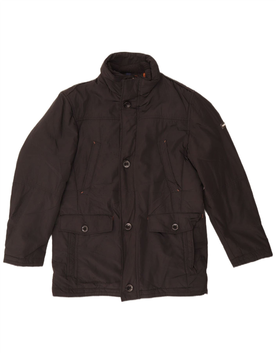 Pierre Cardin Mens Utility Jacket UK 40 Large Black Polyester Classic