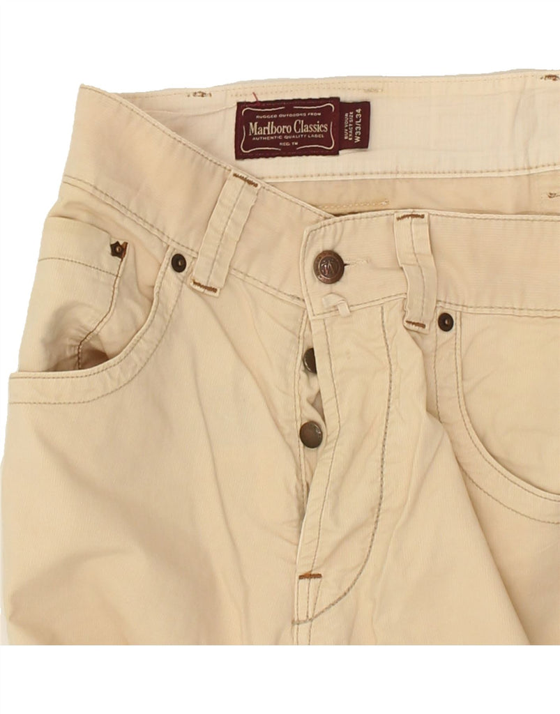 MARLBORO CLASSICS Mens Straight Casual Trousers W33 L31  Beige Cotton | Vintage Marlboro Classics | Thrift | Second-Hand Marlboro Classics | Used Clothing | Messina Hembry 