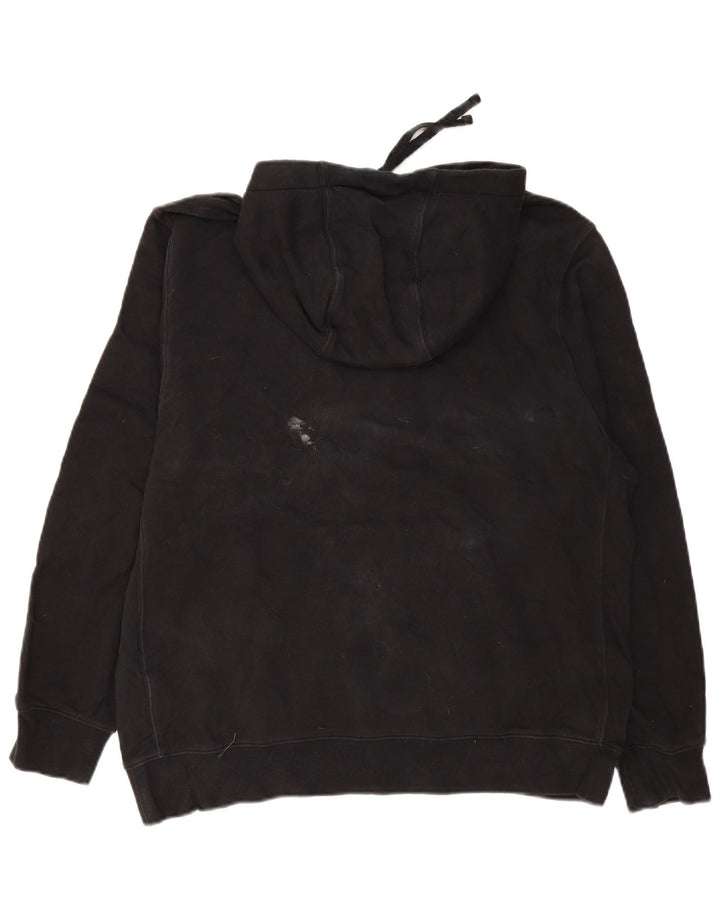Nike Mens Hoodie Jumper Large Black Cotton