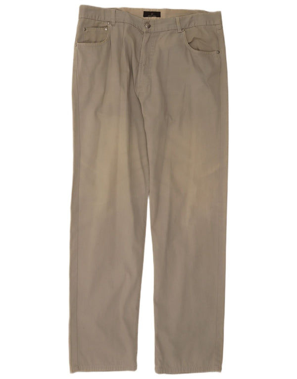 Zara Mens Straight Casual Trousers W38 L33 Grey