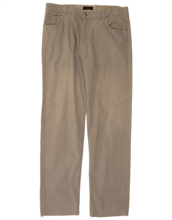 Zara Mens Straight Casual Trousers W38 L33 Grey