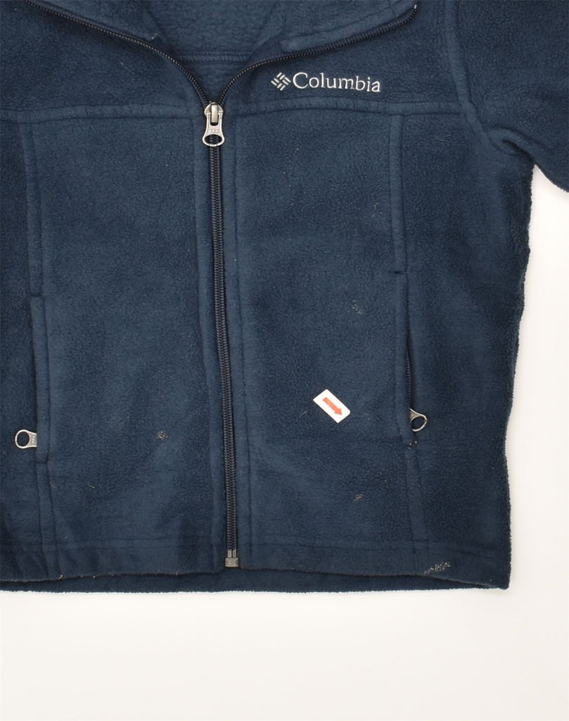 COLUMBIA Boys Fleece Jacket 4-5 Years 2XS Navy Blue Polyester | Vintage Columbia | Thrift | Second-Hand Columbia | Used Clothing | Messina Hembry 