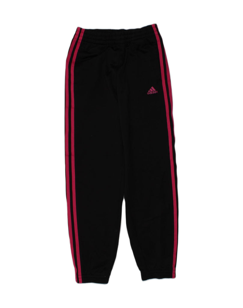 ADIDAS Girls Tracksuit Trousers Joggers 9-10 Years Black Polyester | Vintage Adidas | Thrift | Second-Hand Adidas | Used Clothing | Messina Hembry 