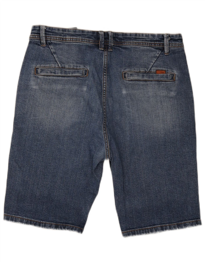 Zara Mens Denim Shorts EU 42 Large W32  Blue