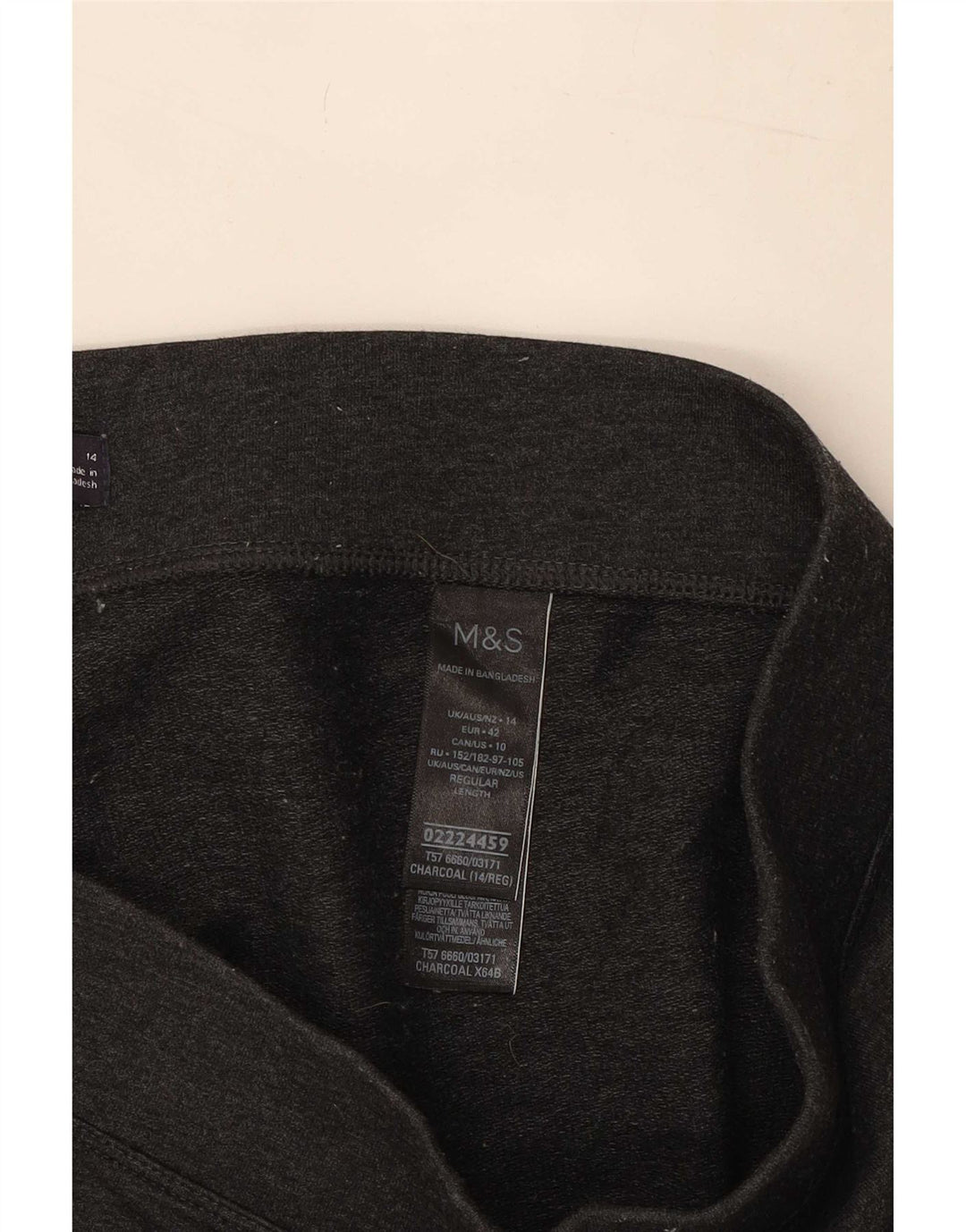 Marks & Spencer Womens Leggings UK 14 Large Grey Cotton