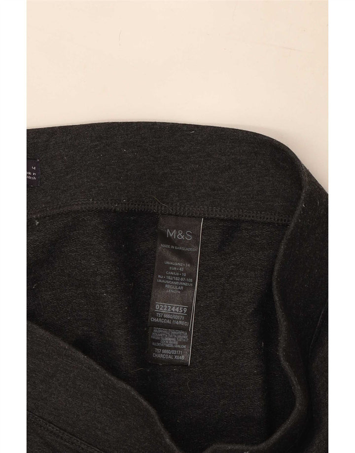 Marks & Spencer Womens Leggings UK 14 Large Grey Cotton