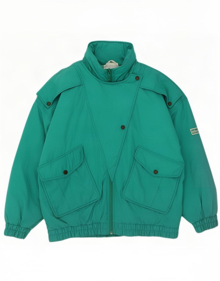 Hibernia Womens Oversized Ski Jacket UK 14 Large Green Polyester