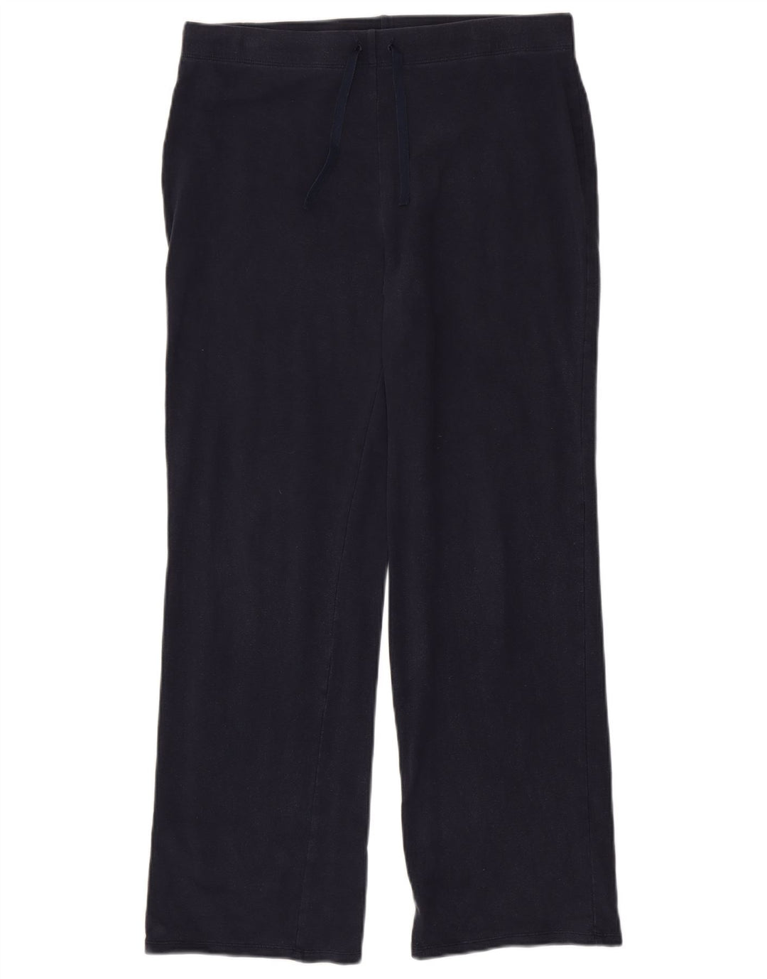MARKS & SPENCER Womens Tracksuit Trousers UK 14 Large Navy Blue Cotton