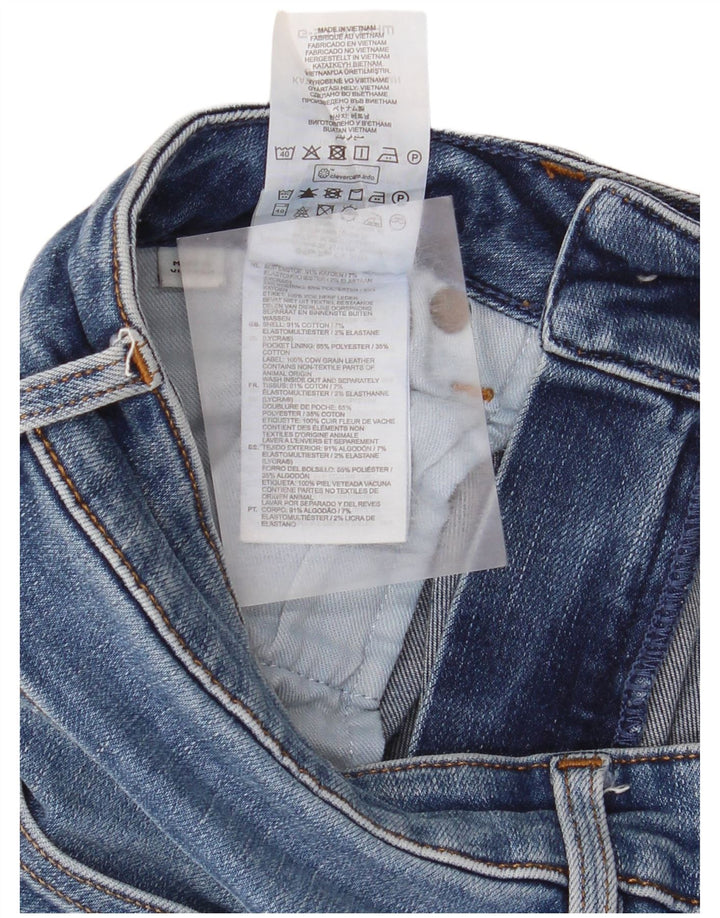 G-Star Womens Distressed Slim Jeans W24 L30 Blue Cotton