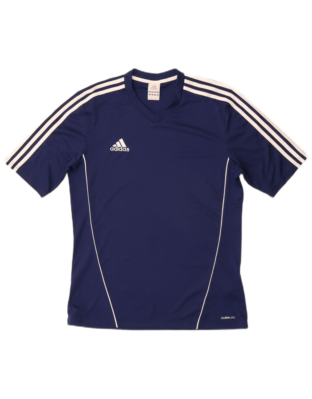 ADIDAS Mens Climalite T-Shirt Top Medium Navy Blue Polyester