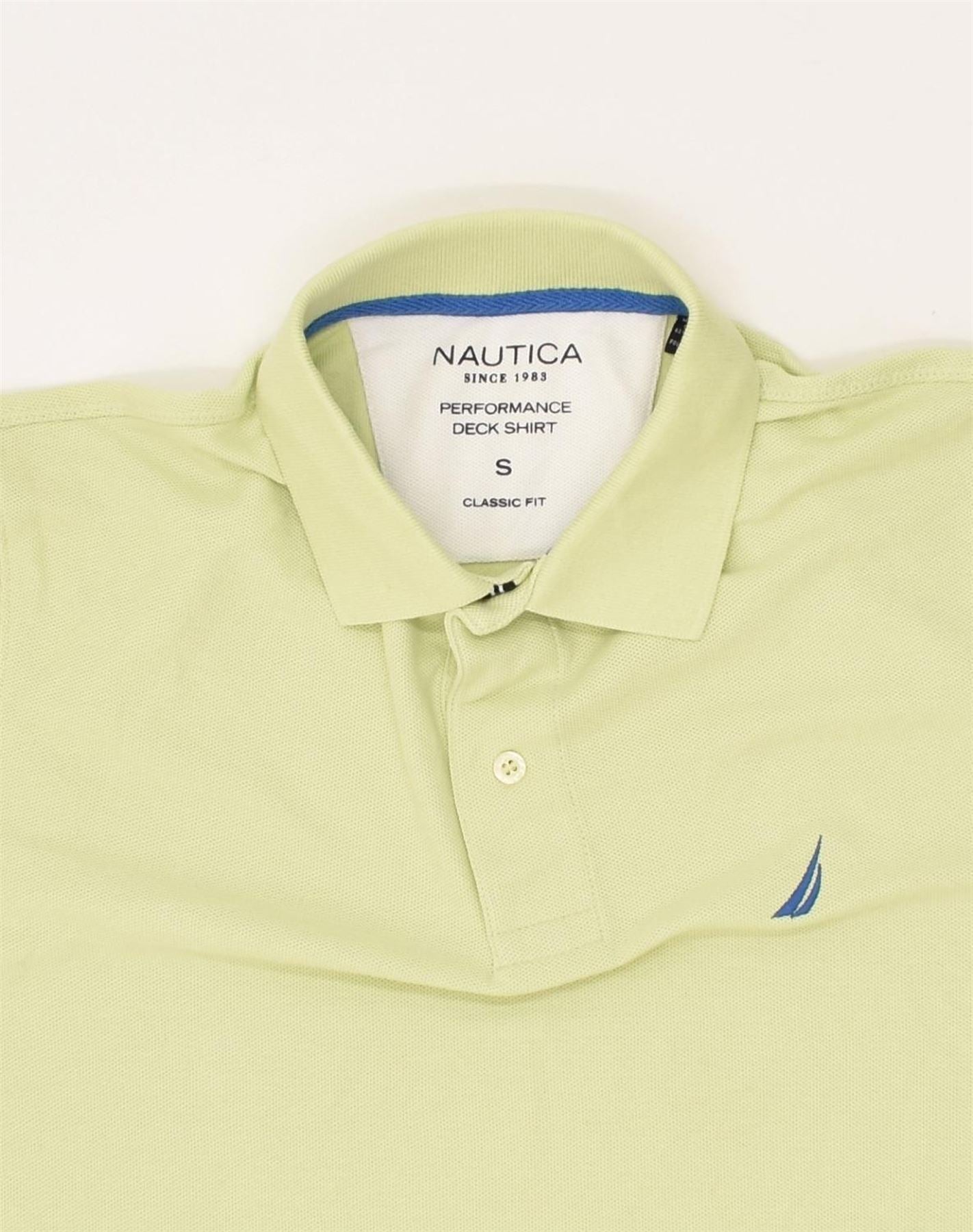 NAUTICA Mens Performance Classic Fit Polo Shirt Small Green Cotton, Vintage & Second-Hand Clothing Online