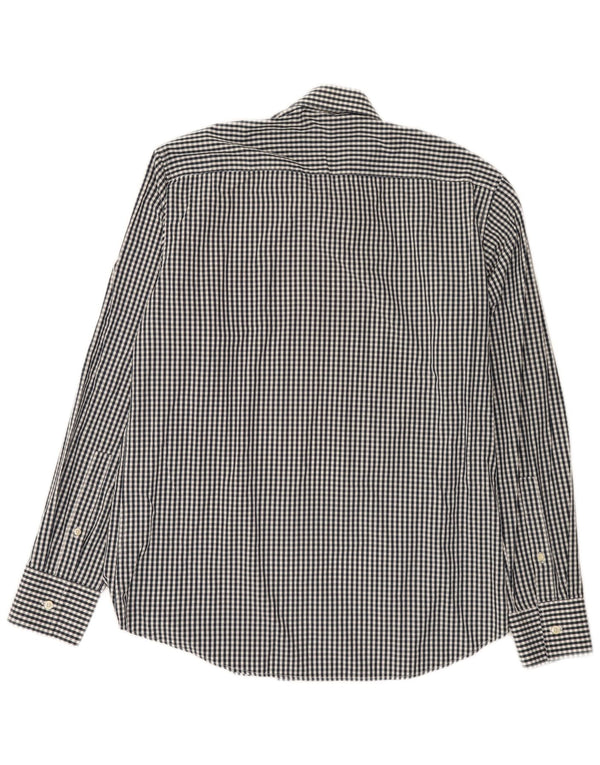 Henri Lloyd Mens Regular Fit Shirt Large Black Gingham Cotton