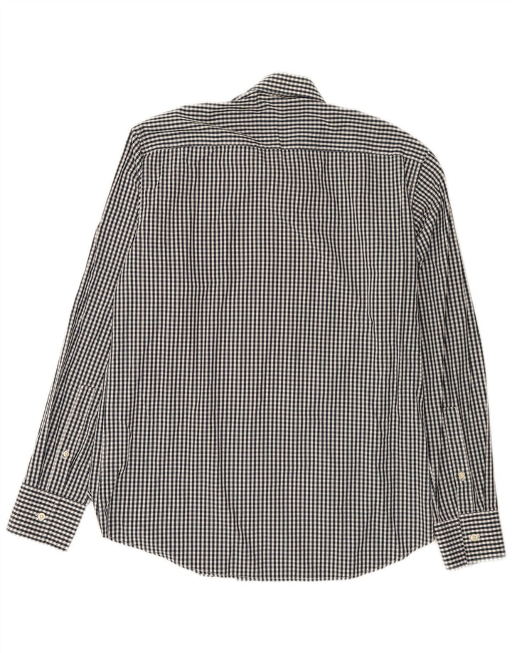 Henri Lloyd Mens Regular Fit Shirt Large Black Gingham Cotton