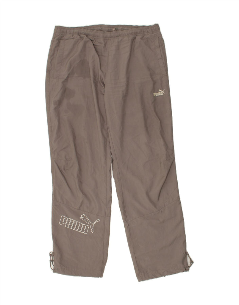 PUMA Mens Graphic Tracksuit Trousers Large Grey | Vintage Puma | Thrift | Second-Hand Puma | Used Clothing | Messina Hembry 