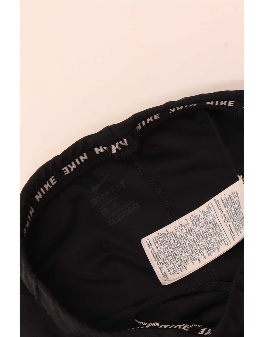 Nike Womens Dri Fit Crop Leggings UK 12 Medium Black Polyester