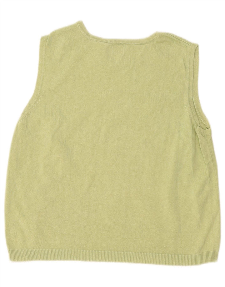 Gap Womens Vest Top UK 14 Medium Green Cotton