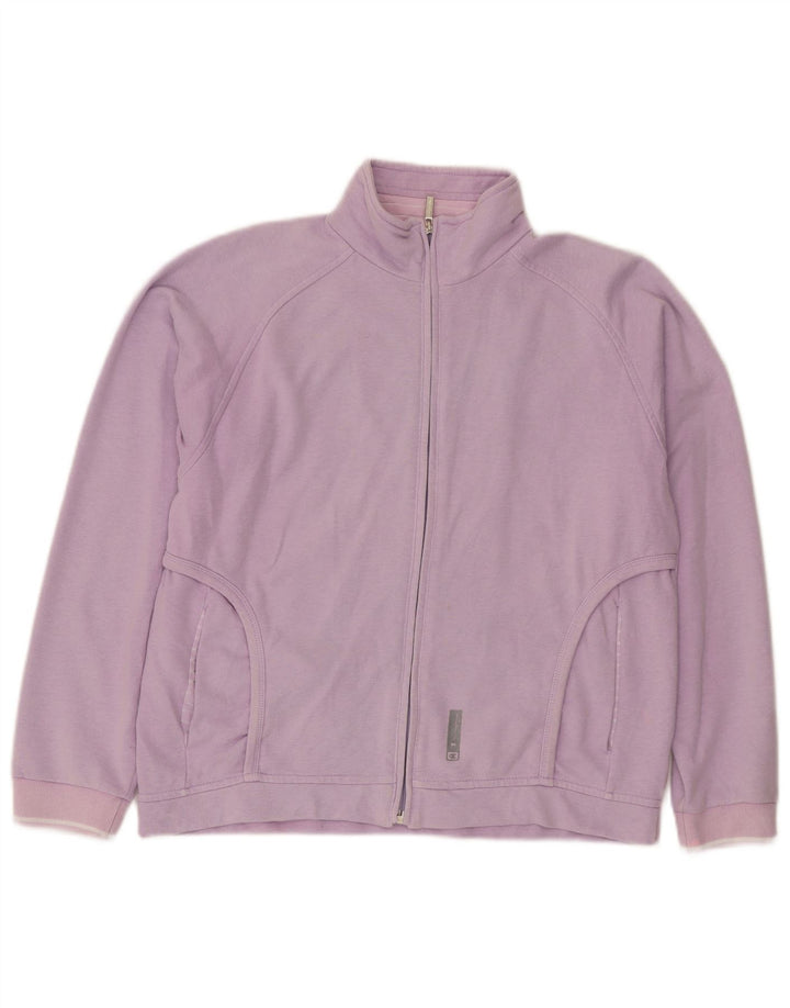 Champion Womens Oversized Tracksuit Top Jacket UK 10 Small Purple