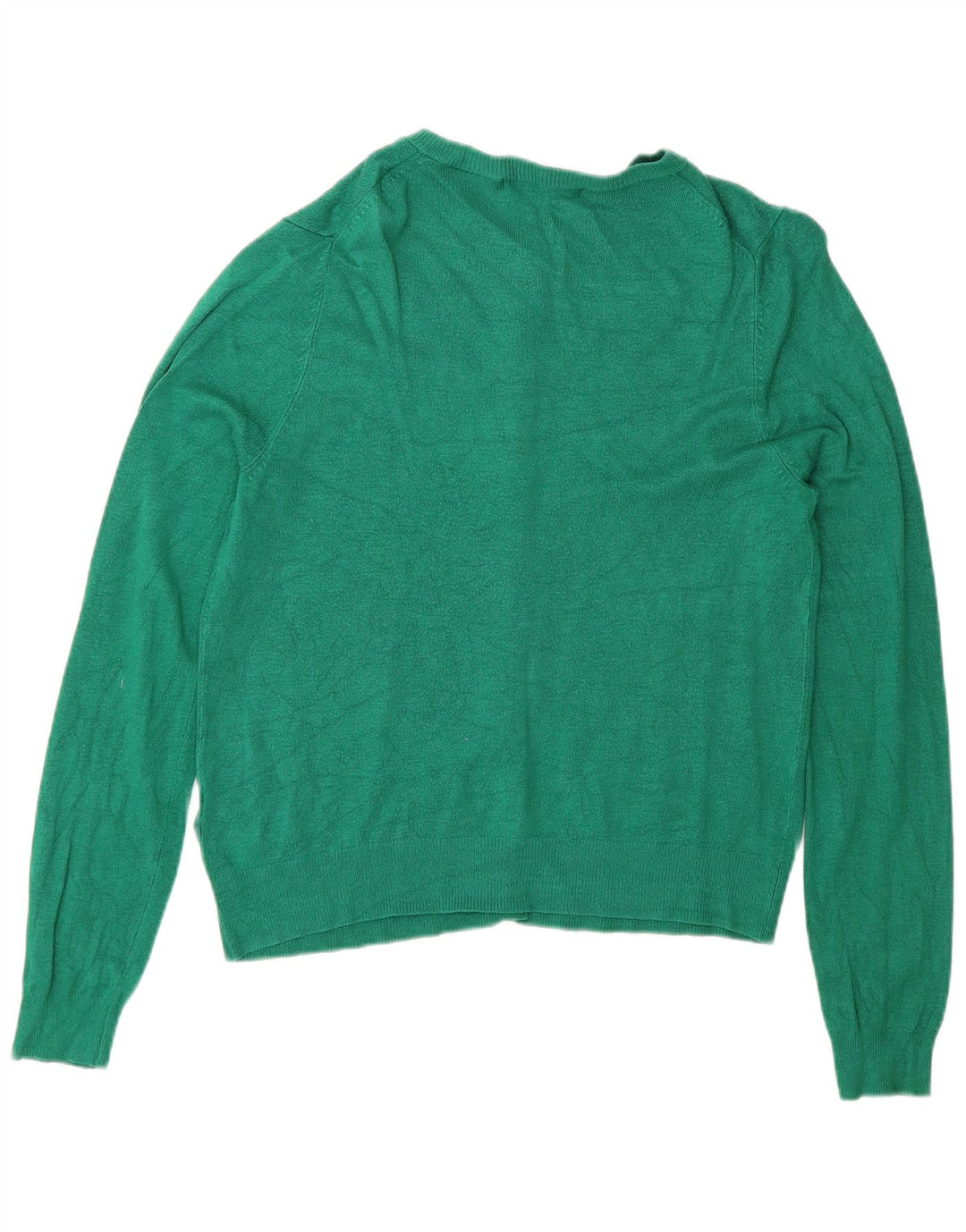 Marks & Spencer Womens Cardigan Sweater UK 12 Medium Green Viscose