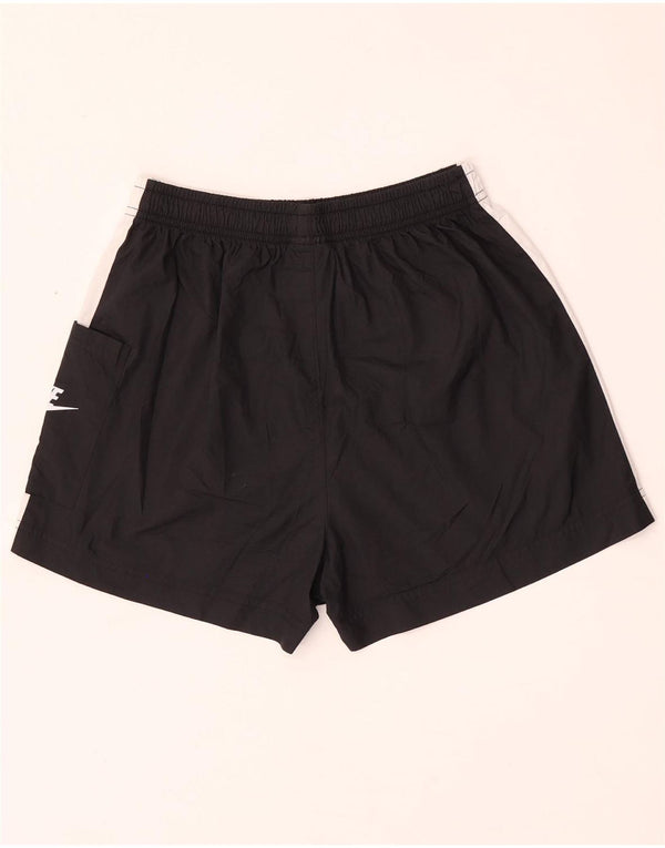 Nike Womens Sport Shorts UK 14 Medium Black Colourblock Polyester