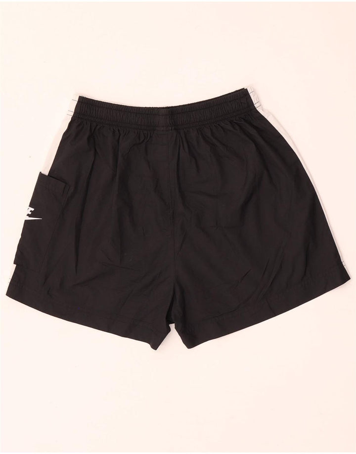 Nike Womens Sport Shorts UK 14 Medium Black Colourblock Polyester