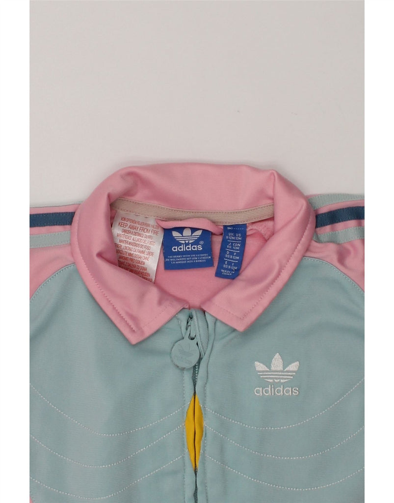 ADIDAS Baby Girls Graphic Tracksuit Top 9-12 Months Pink Colourblock | Vintage Adidas | Thrift | Second-Hand Adidas | Used Clothing | Messina Hembry 