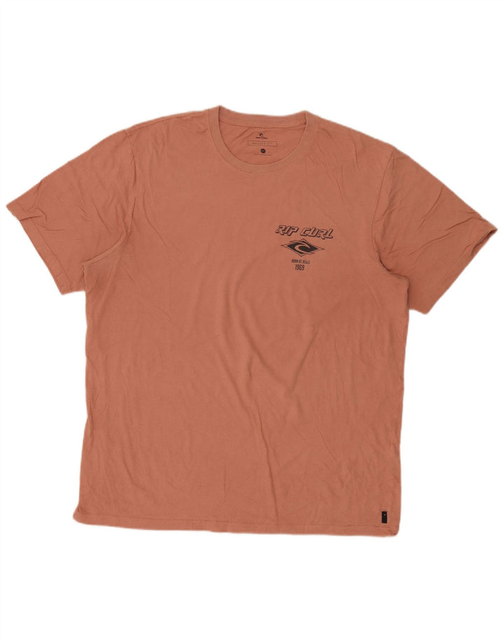 Rip Curl Mens Relaxed Fit Graphic T-Shirt Top XL Pink