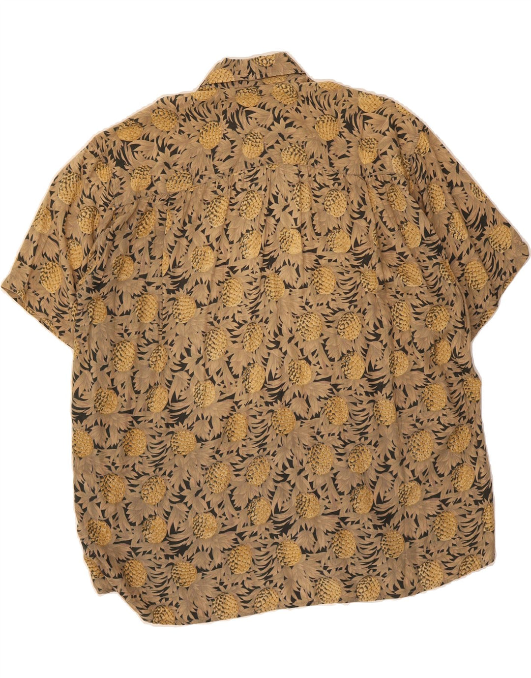 3K Mens Abstract Pattern Short Sleeve Shirt Large Brown Vintage 3K and Second-Hand 3K from Messina Hembry 