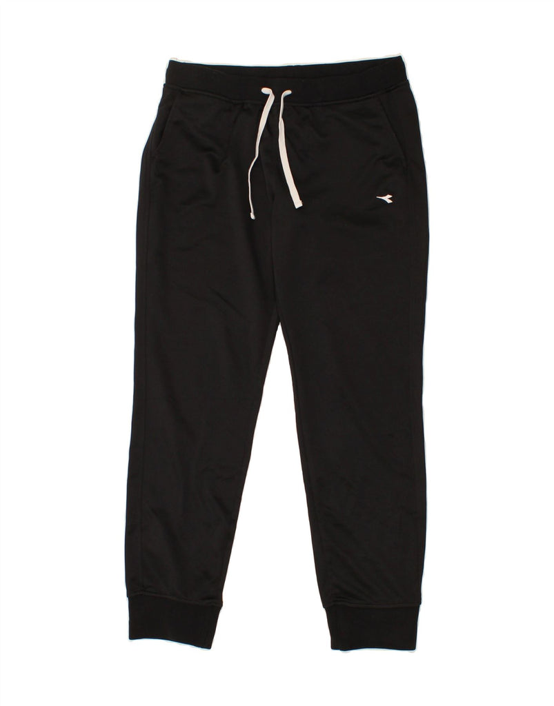 DIADORA Womens Full Tracksuit UK 14 Medium Black Polyester Vintage Diadora and Second-Hand Diadora from Messina Hembry 