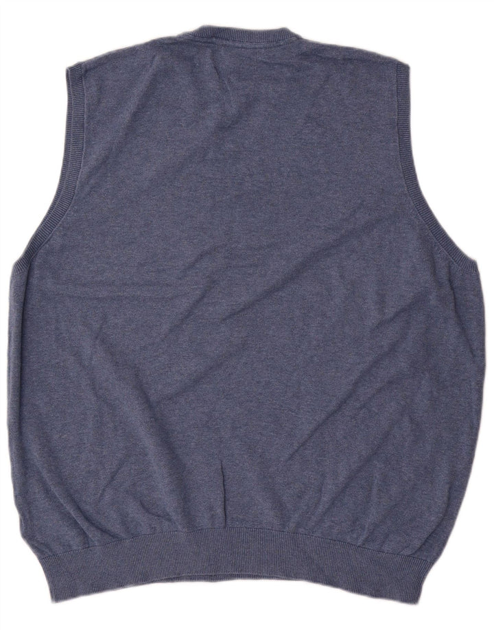 Marks & Spencer Mens Vest Tank Top 2XL Blue Cotton