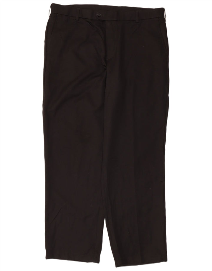 Izod Mens Golf Classic Fit Straight Suit Trousers W38 L32 Black Polyester