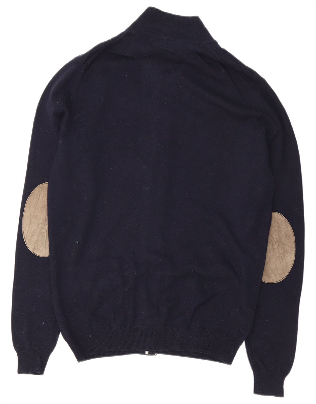 Massimo Dutti Mens Cardigan Sweater Medium Navy Blue