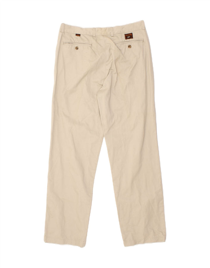 GUESS Mens Straight Casual Trousers W36 L30 Beige Cotton Vintage Guess and Second-Hand Guess from Messina Hembry 