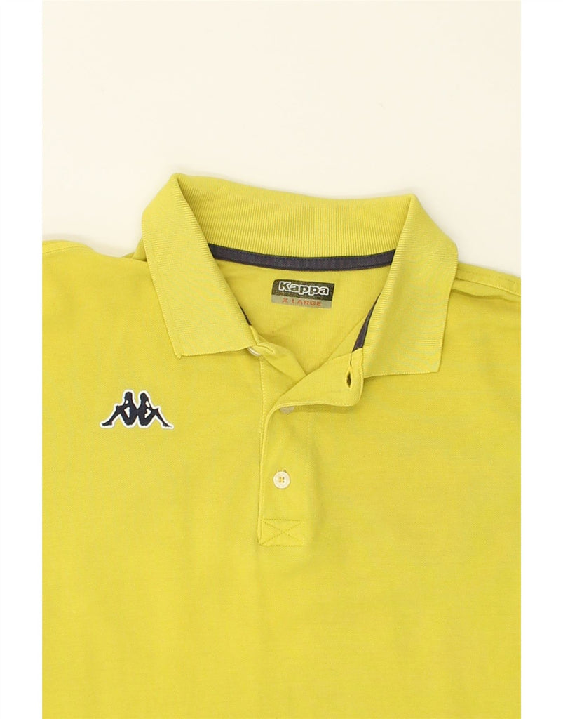 KAPPA Mens Slim Polo Shirt XL Yellow Cotton | Vintage Kappa | Thrift | Second-Hand Kappa | Used Clothing | Messina Hembry 