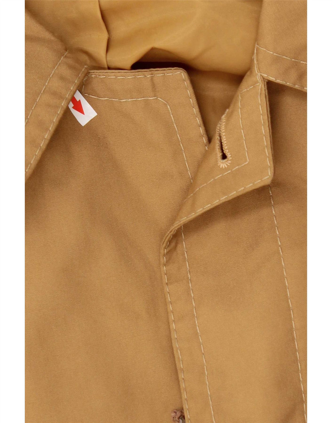 Vintage Mens Overcoat UK 40 Large Beige Cotton