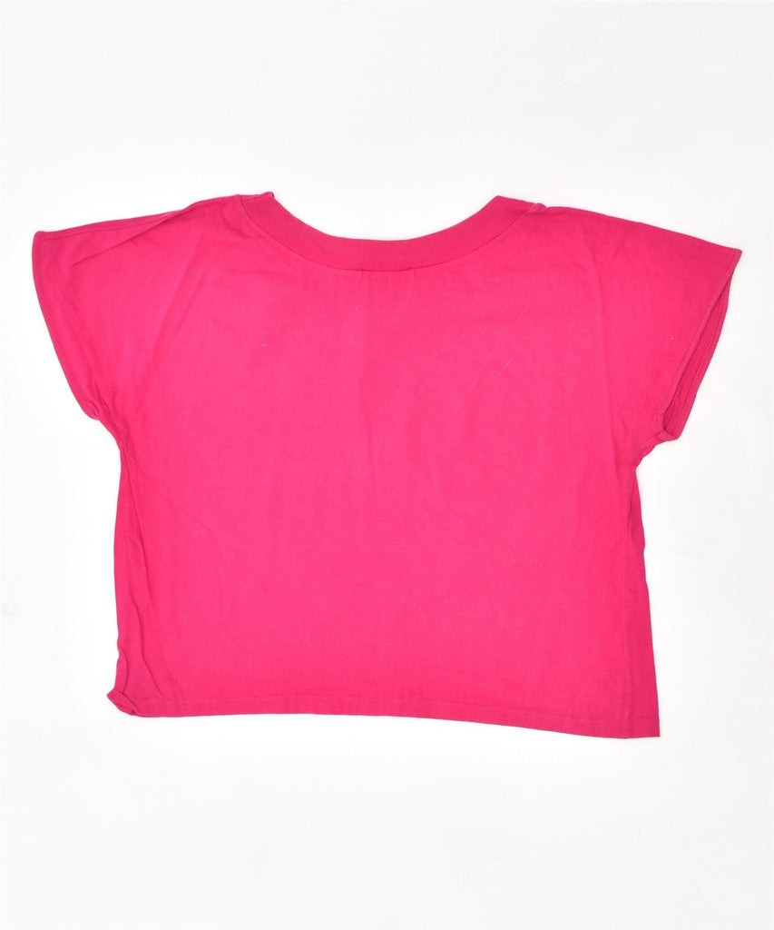 CONTE OF FLORENCE Womens Crop Top IT 44 Medium Pink Cotton | Vintage | Thrift | Second-Hand | Used Clothing | Messina Hembry 